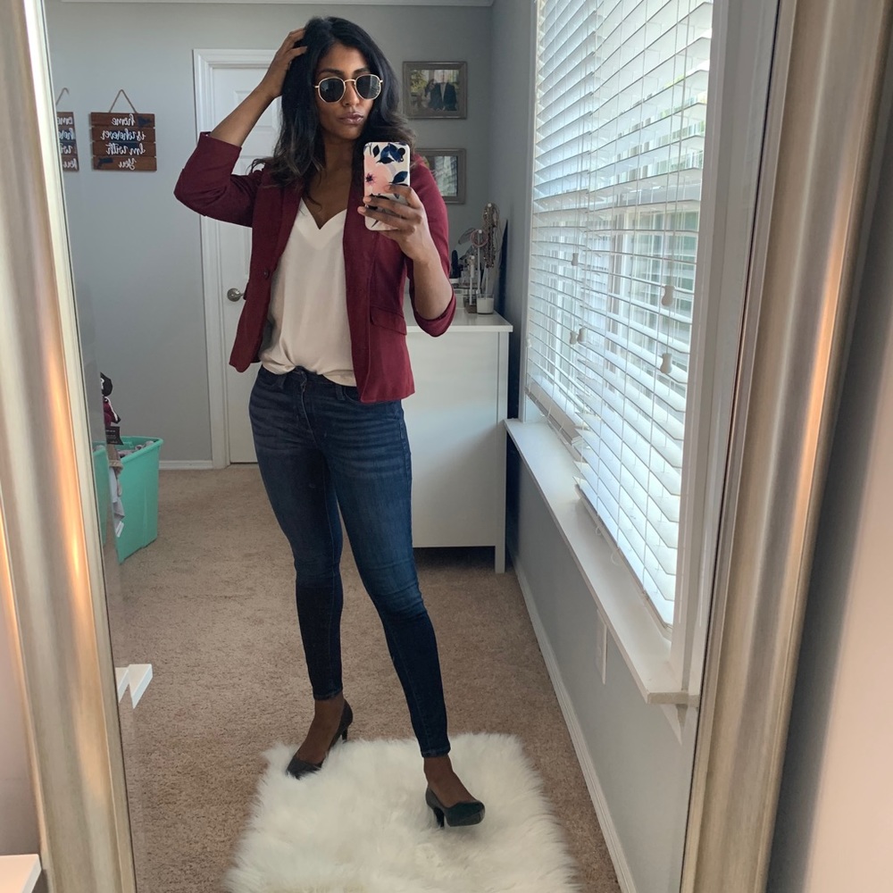 The Limited burgundy blazer